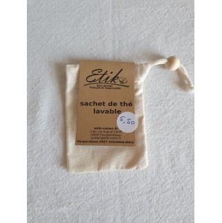 Sachet de thé lavable coton bio - Petit format - Hakuna Taka